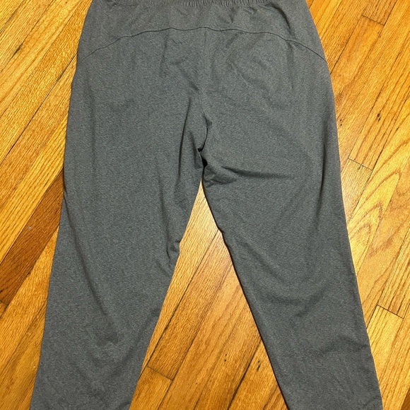 J. Jill Fit SZ L  Black Grey Drawstring Waist Lounge Pants Cropped Lightweight - Picture 7 of 9